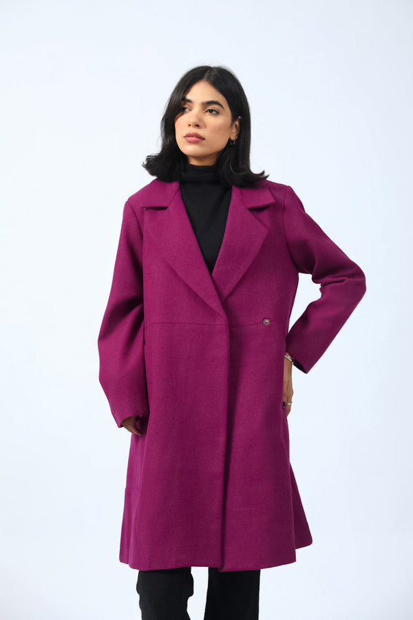 LONG COAT WITH PANEL DETAIL
