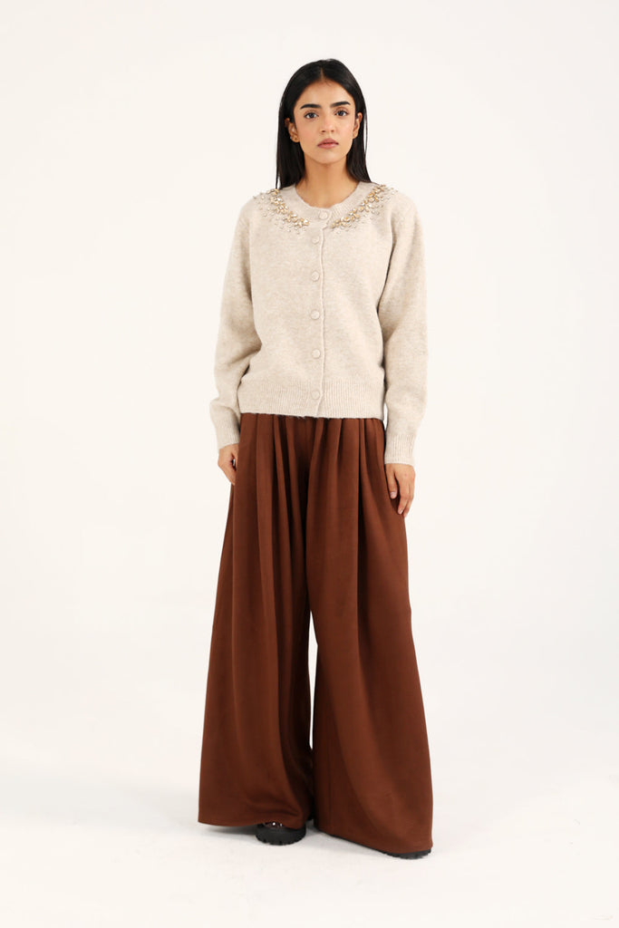 CASHMERE HANDFEEL EMBELLISHED CARDIGAN