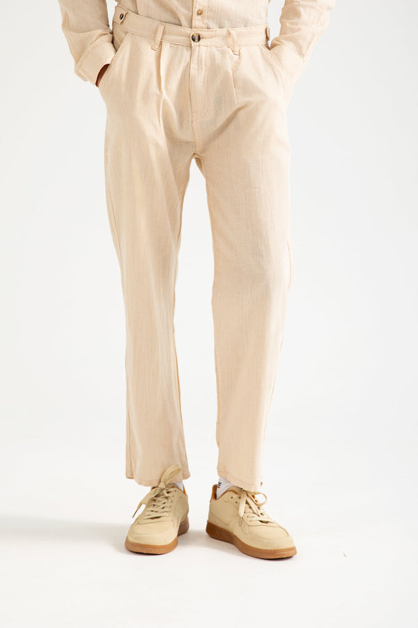 BAGGY FIT LINEN TROUSER