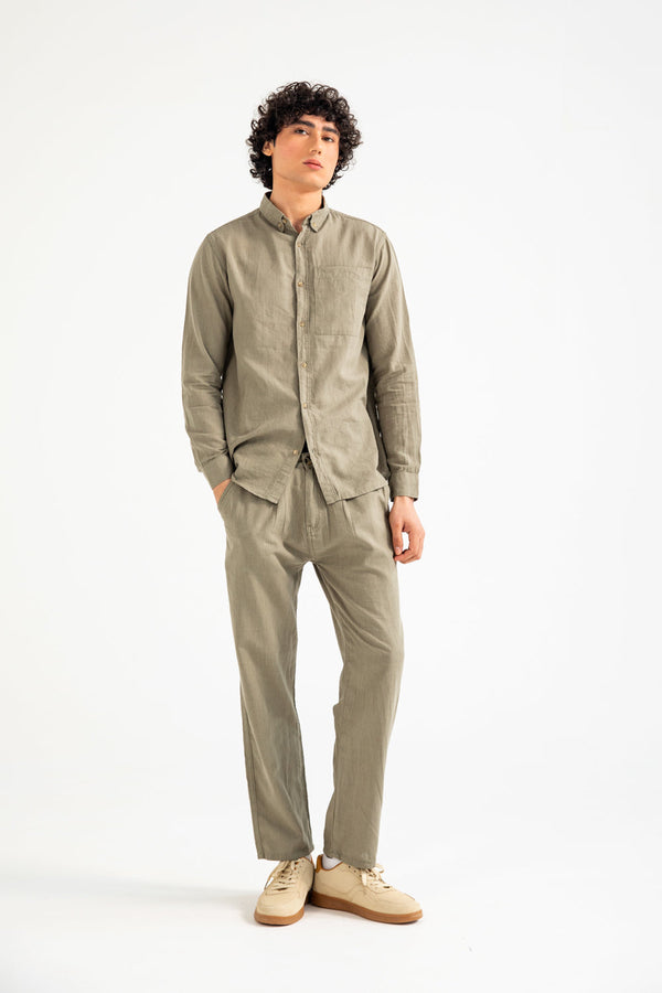 BAGGY FIT LINEN TROUSER